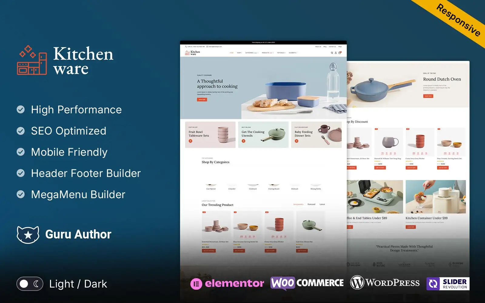 Kitchenware – Kitchen, Home Appliances and Crockery Multipurpose Responsive WooCommerce Theme