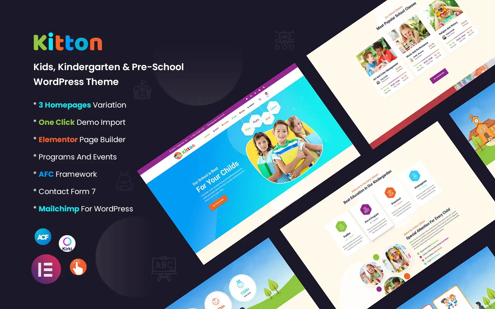 Kitton – Kids, Kindergarten & Pre-School WordPress Theme