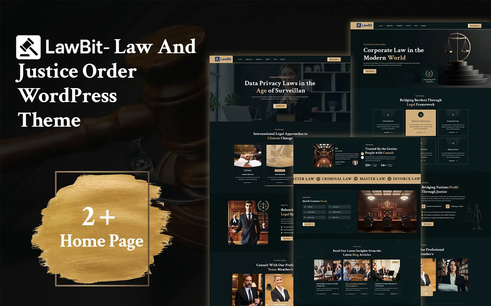 LawBit – Modern Law Firm & Attorney WordPress Theme