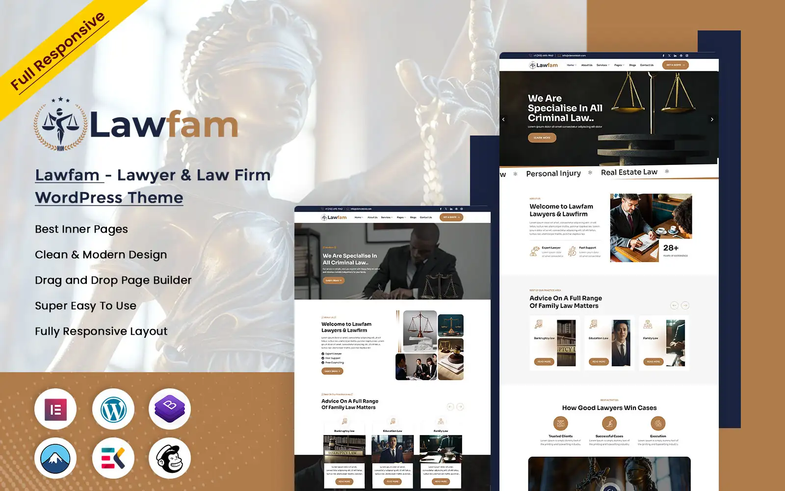 Lawfam – Lawyer & Law Firm WordPress Theme