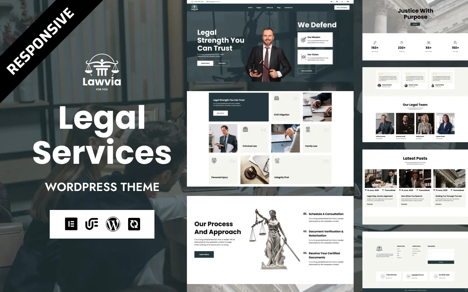 Lawvia – Legal Advisor & Law Firm WordPress Elementor Theme WordPress Theme