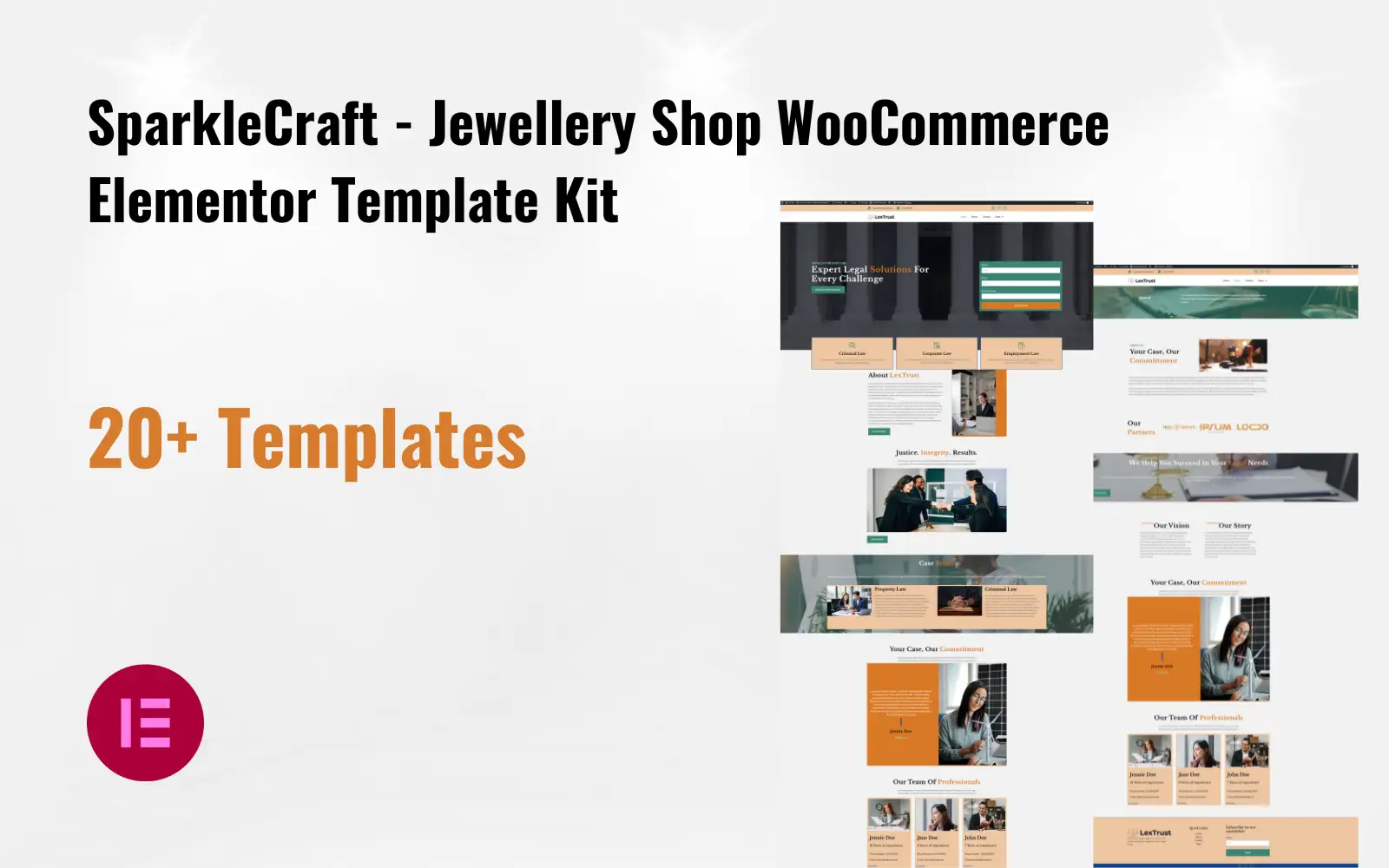LexTrust – Law firm Elementor Template Kit Elementor Kit