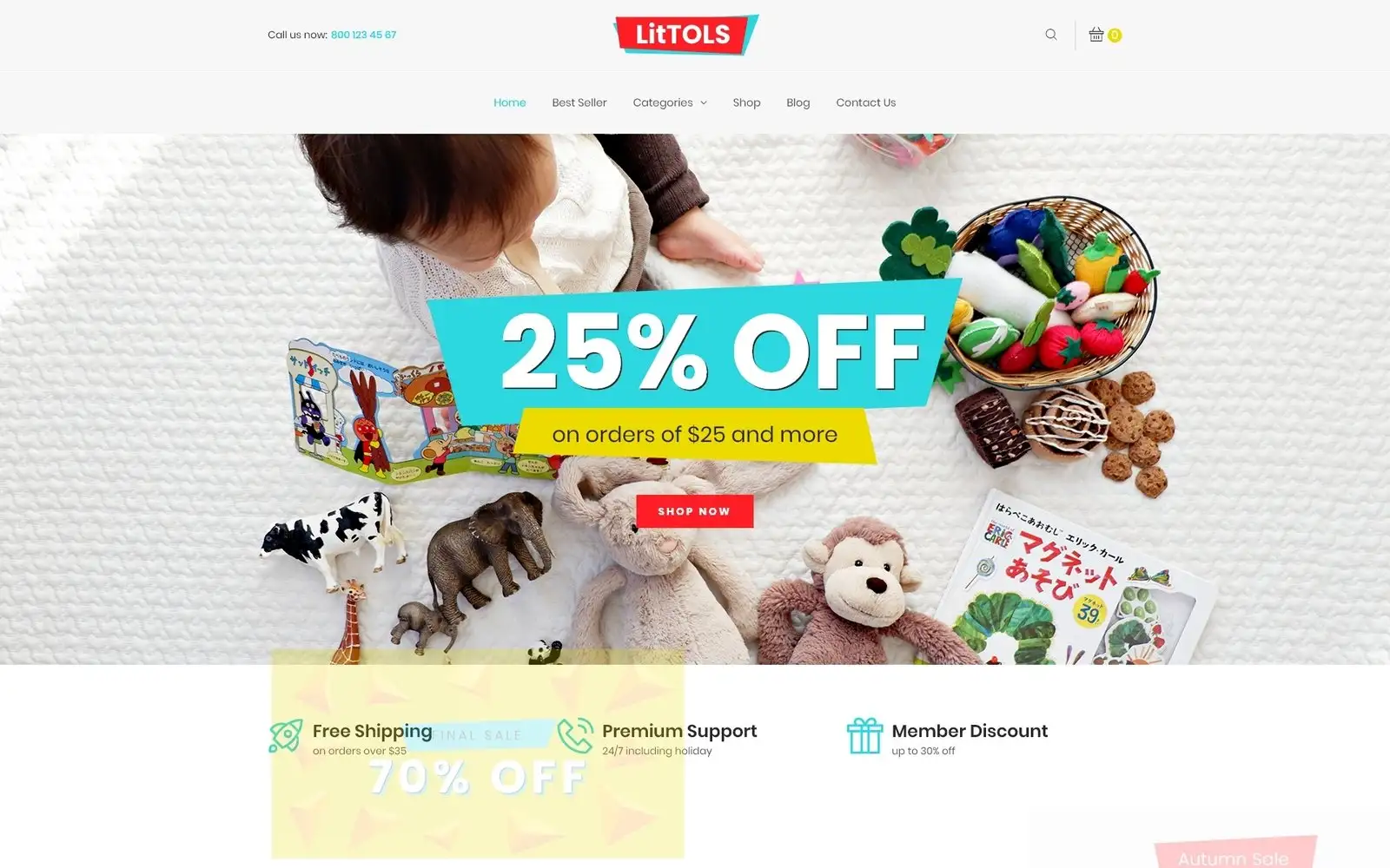 LitTOLS – Toys & Games Store Elementor WooCommerce Theme