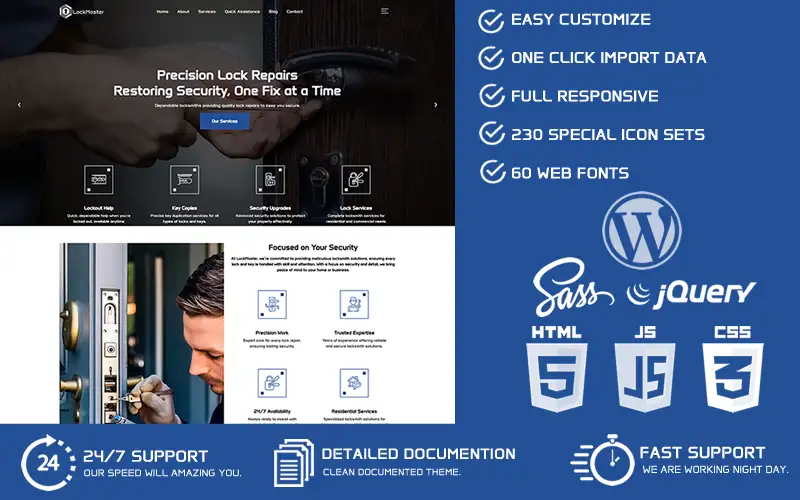 LockMaster – Locksmith WordPress Theme