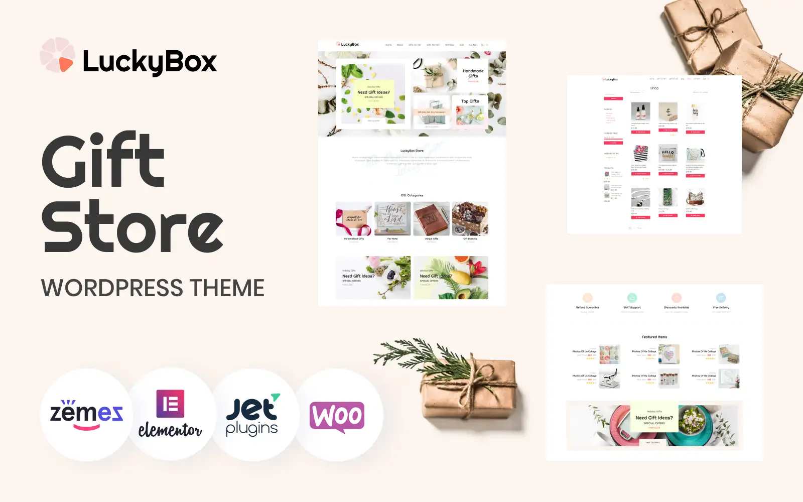 LuckyBox – Gift Store Elementor WooCommerce Theme