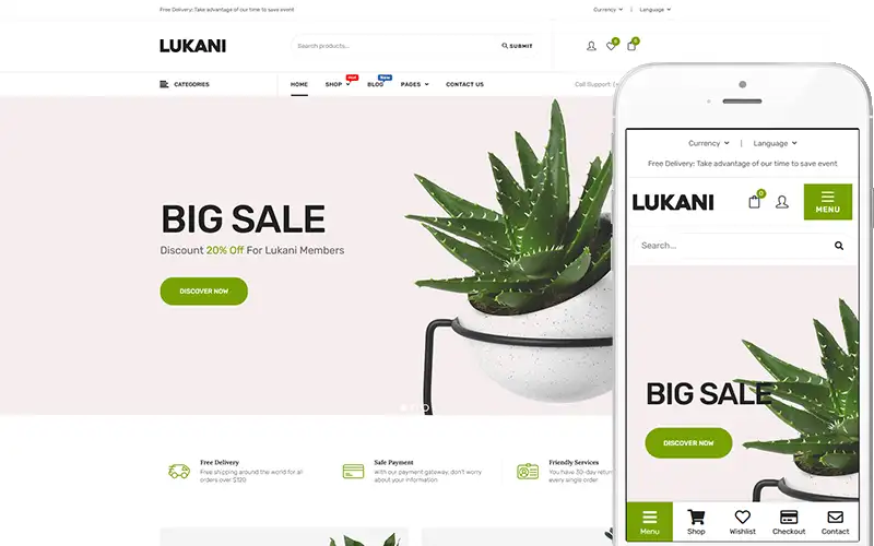 Lukani – Theme for Plants Shop WooCommerce Theme