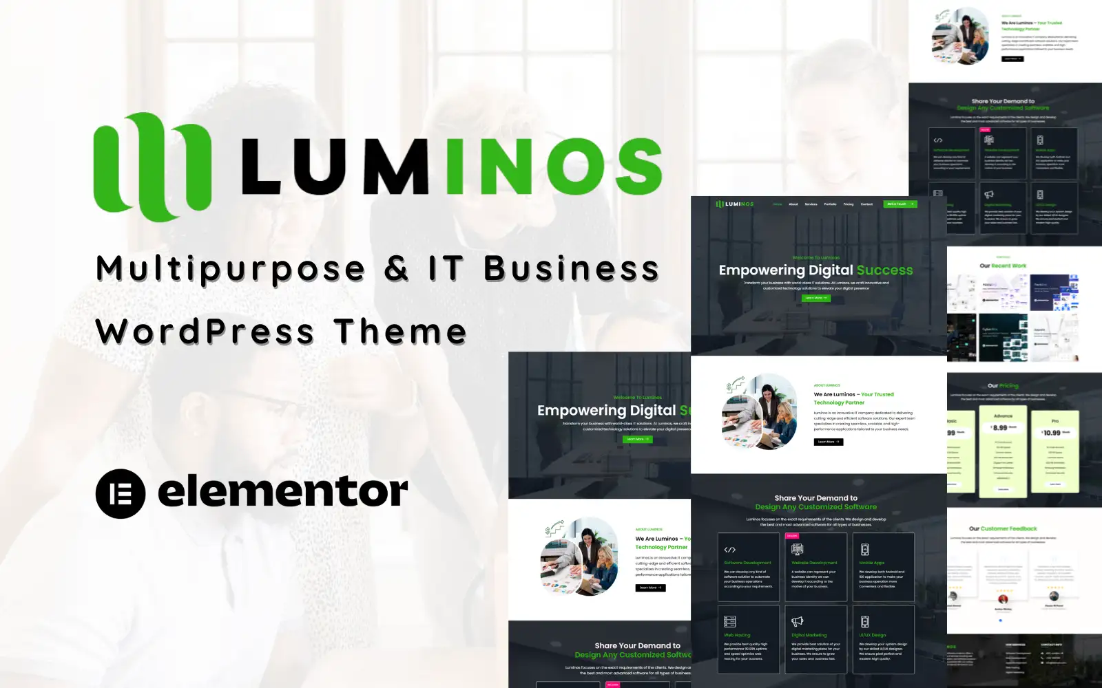 Luminos – Multipurpose IT & Business WordPress Theme One Page