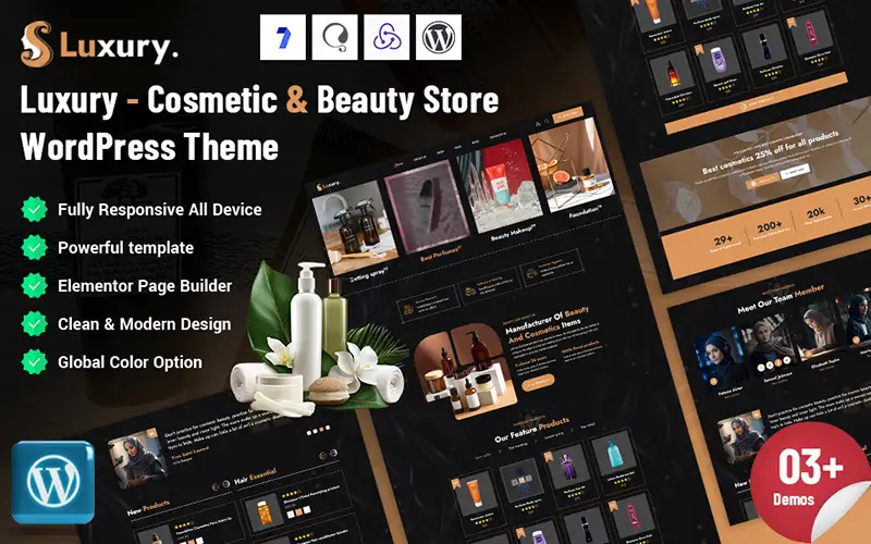 Luxury – Cosmetic & Beauty Store WordPress Theme