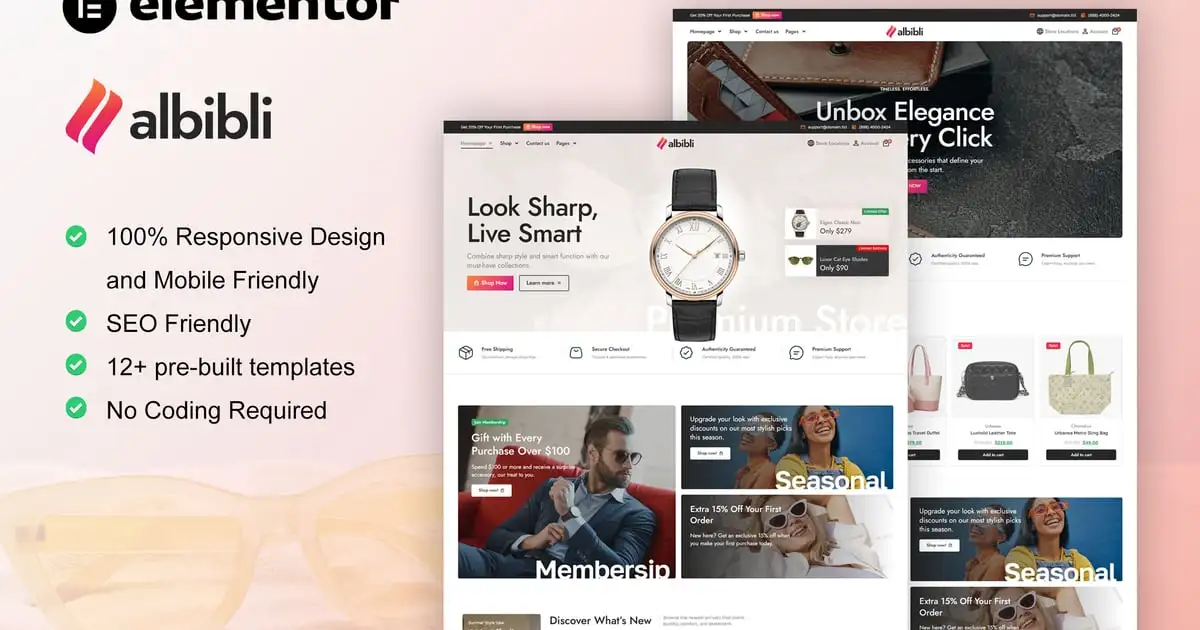 Albibli – Multipurpose Woocommerce Store Elementor Template Kit