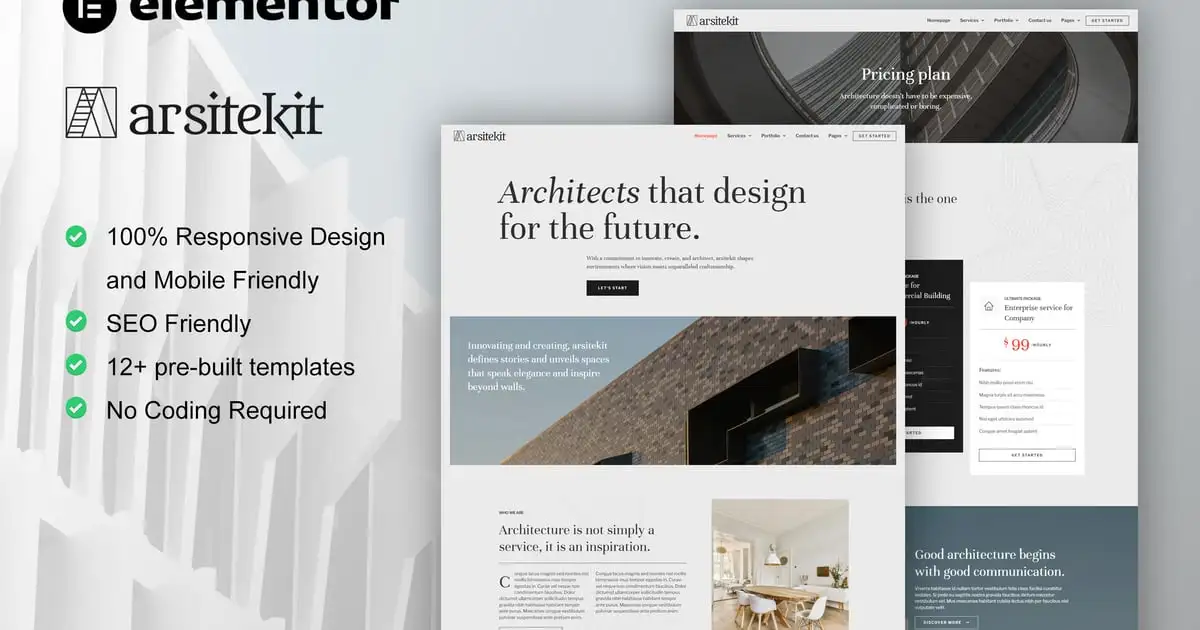 ArsiteKit – Architecture & Construction Elementor Pro Template Kit