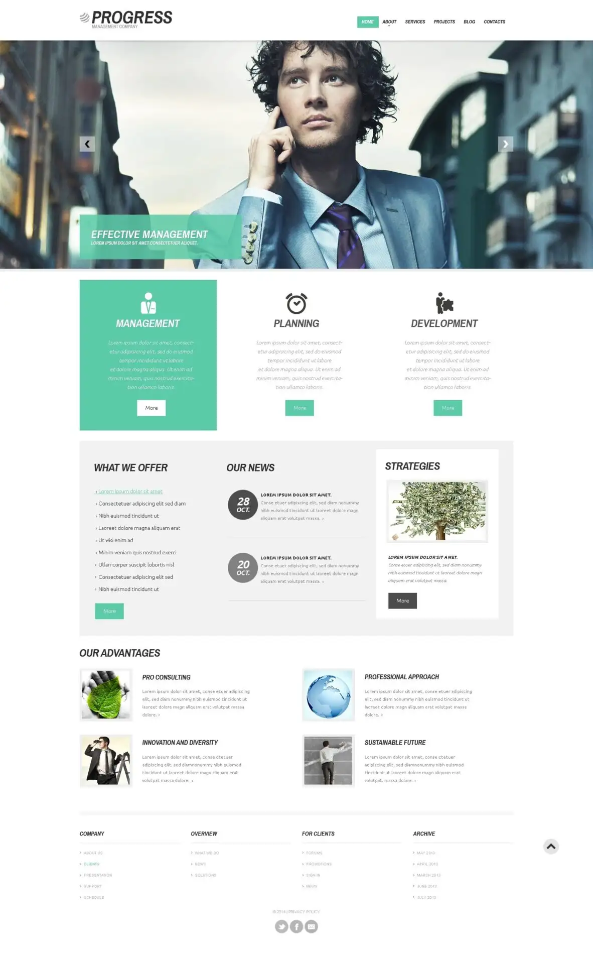 Management Company Responsive WordPress Theme