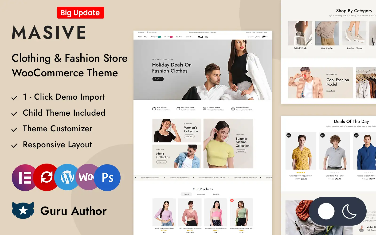 Masive – Fashion Store and Clothing Shop Elementor WooCommerce Responsive Theme WooCommerce Theme