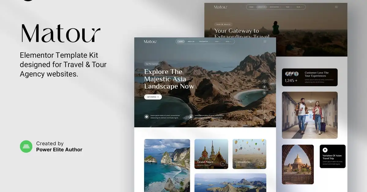 Matour – Tour & Travel Agency Elementor Template Kit