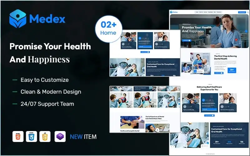 Medex – Dental Clinic & Medical Hospital WordPress Theme