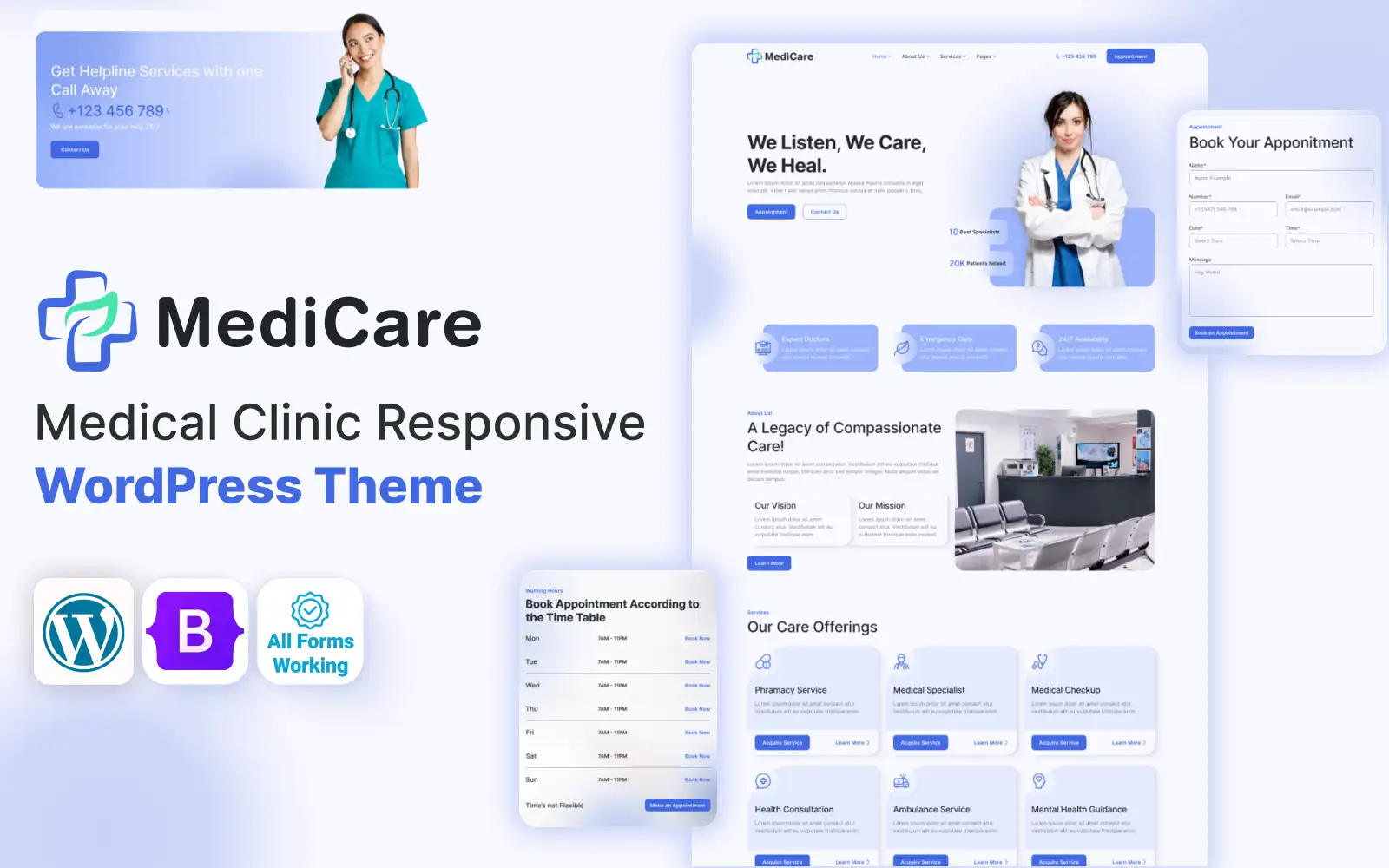 Medicare – Medical Doctor Clinic & Healthcare WordPress Theme with Elementor