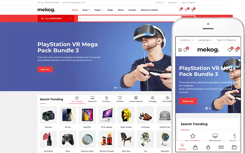 Mekog – Multi Vendor eCommerce Website Template WooCommerce Theme