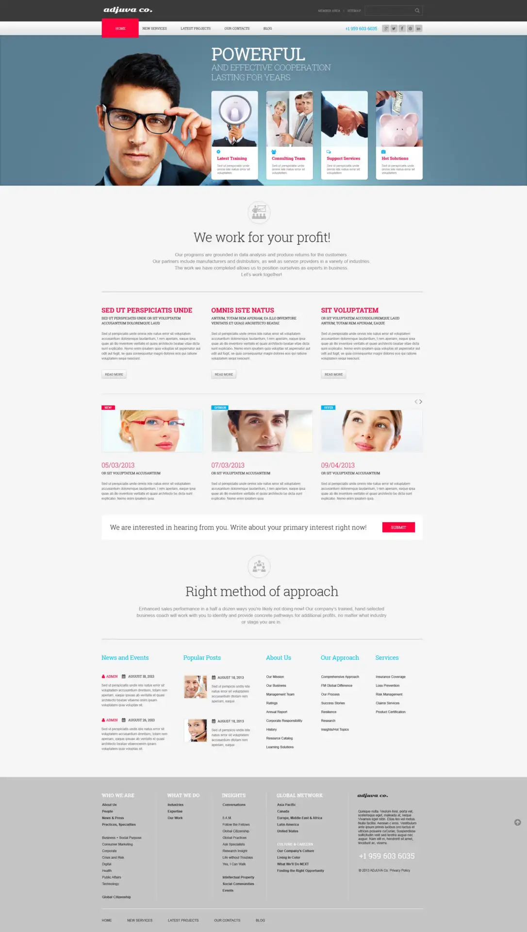 Metallic Management Business WordPress Theme
