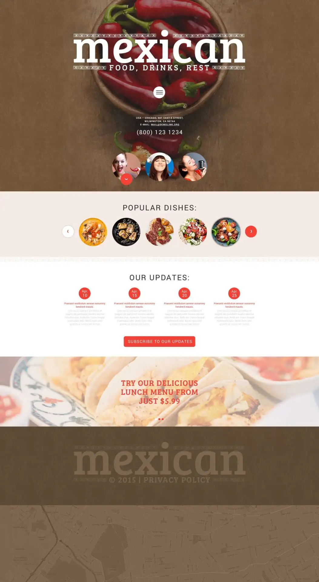 Mexican Food WordPress Theme