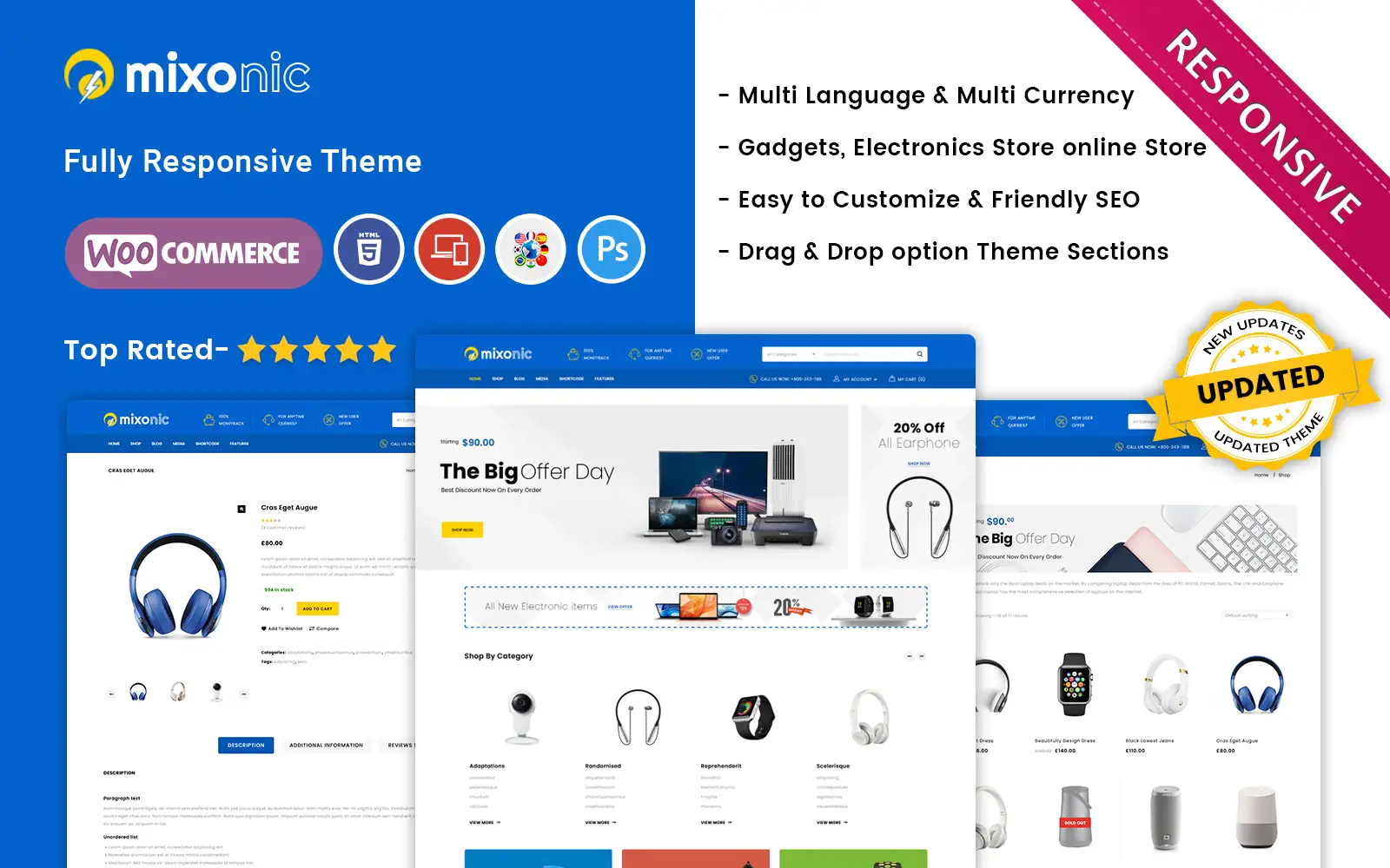 Mixonic – The Electronic Store WooCommerce Theme