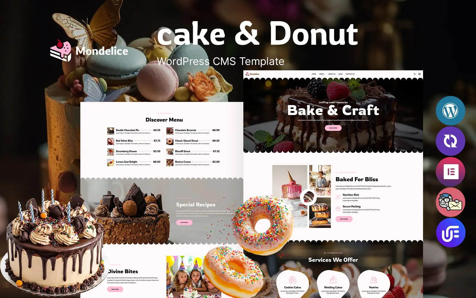 Mondelice – Cake And Donut Shop WordPress Theme