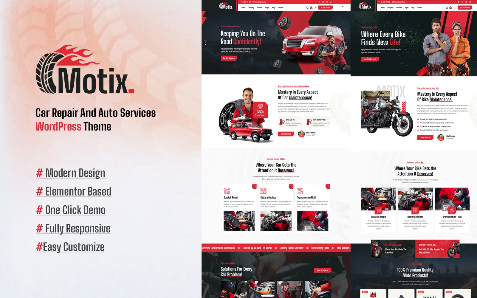 Motix – Car Repair & Auto Services WordPress Theme