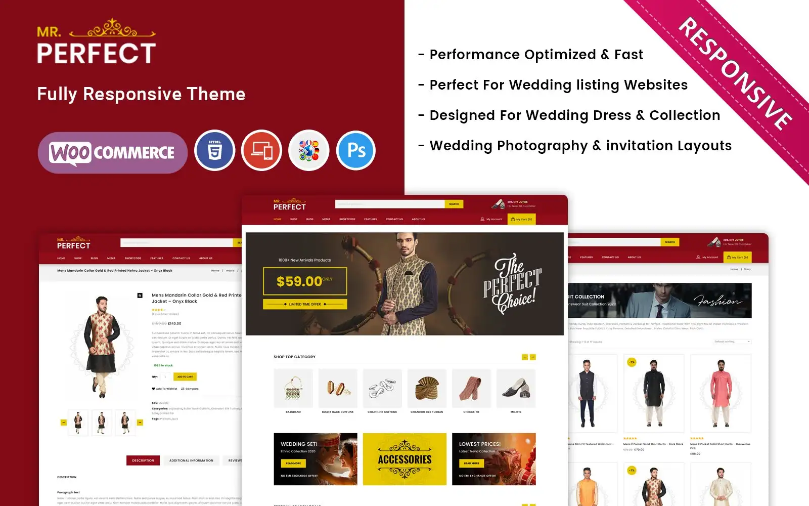 MrPerfect – Elegant Wedding WooCommerce Theme