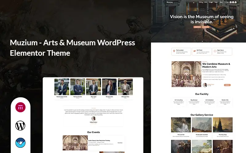 Muzium – Arts & Museum WordPress Elementor Theme WordPress Theme