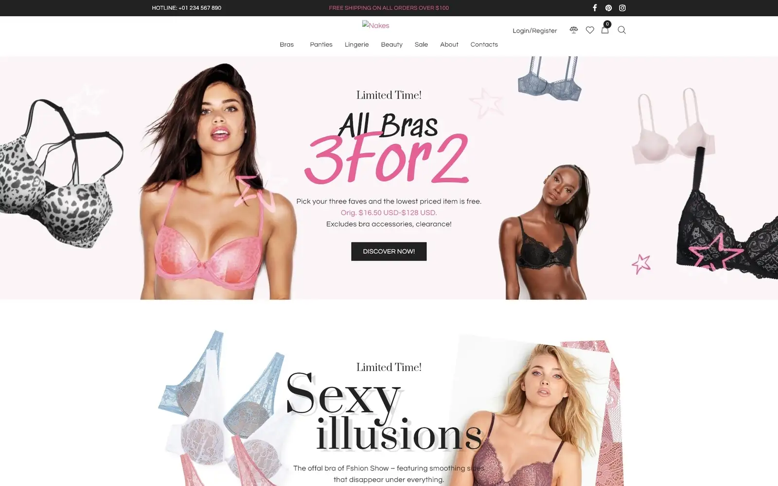 Nakes – Lingerie ECommerce Modern Elementor WooCommerce Theme
