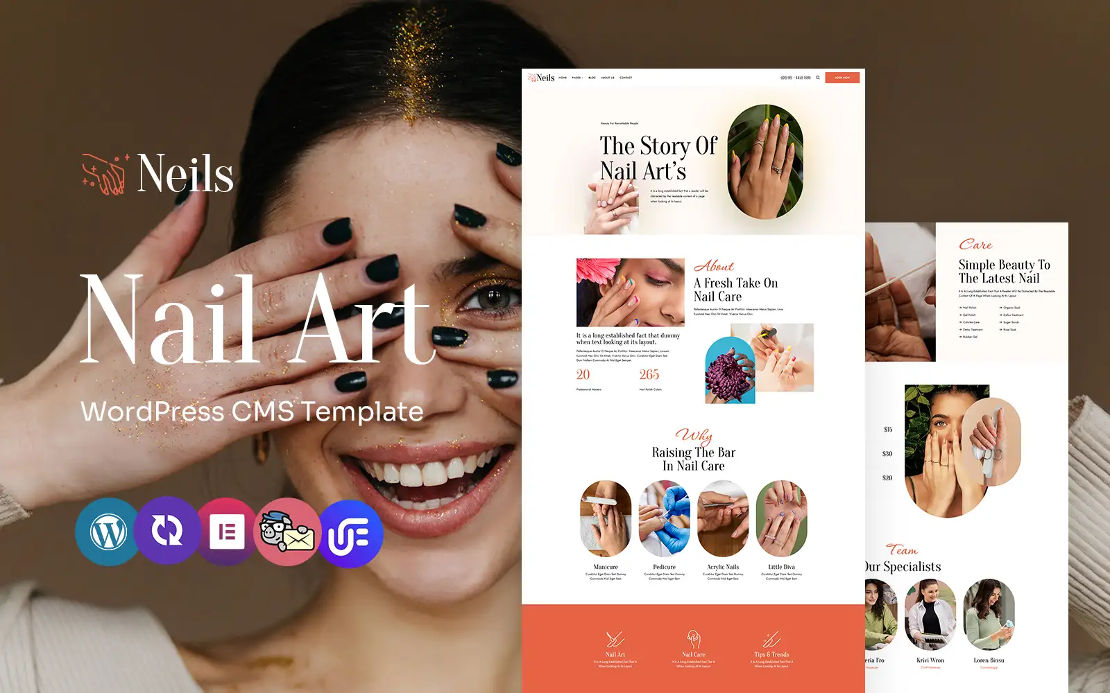 Neils – Nail Polish And Remover Multipurpose WordPress Elementor Theme WordPress Theme