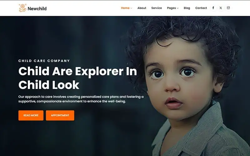 Newchild – Child Care, Newborn & Medical WordPress Elementor Theme WordPress Theme
