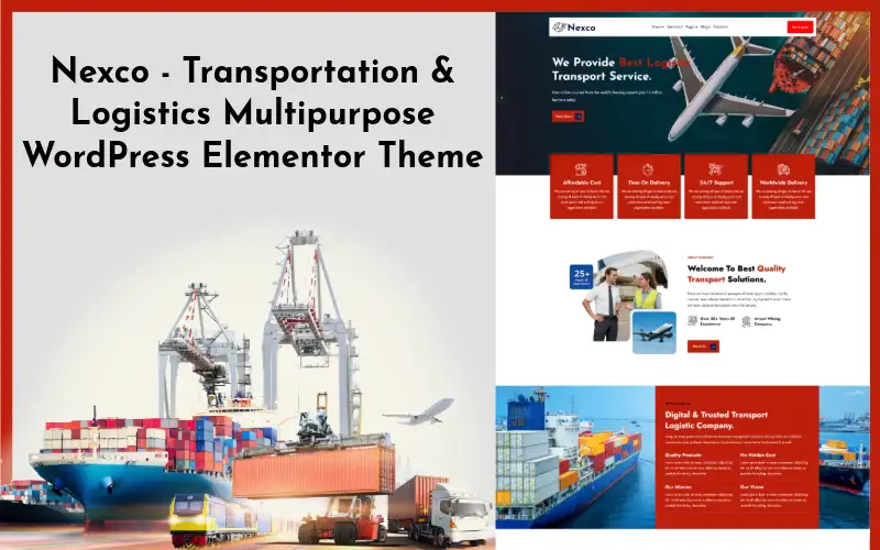 Nexco – Transportation & Logistics WordPress Elementor Theme WordPress Theme