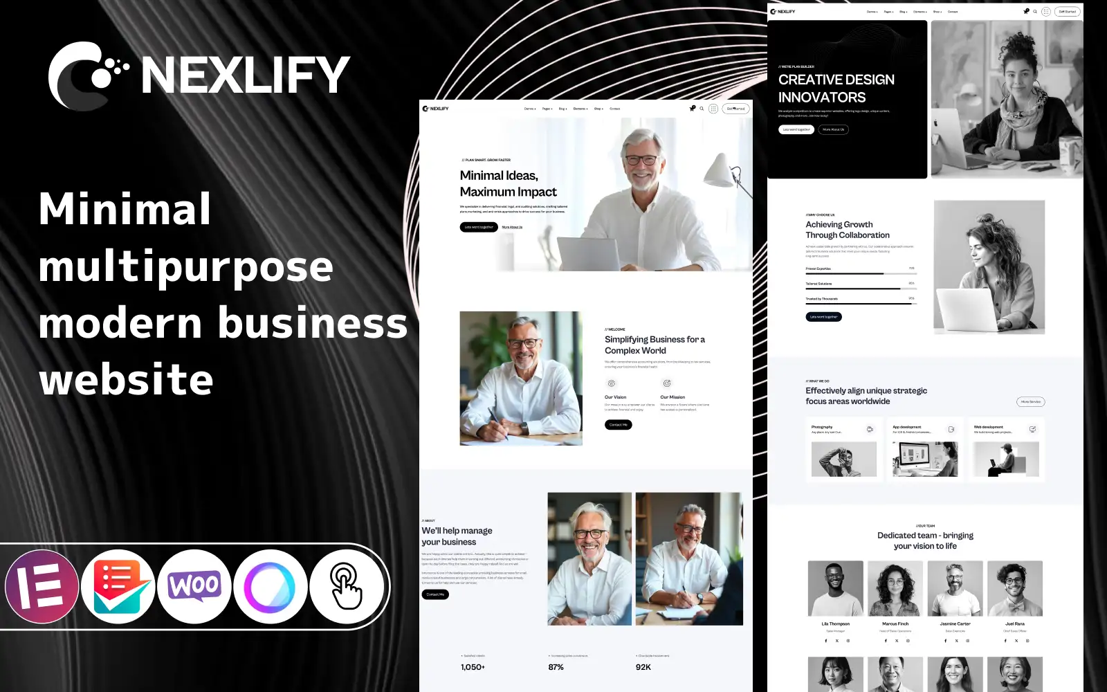 Nexlify – Business Multipurpose Minimal WordPress Elementor Theme WordPress Theme