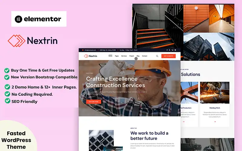 Nextrin – Building and Construction WordPress Theme