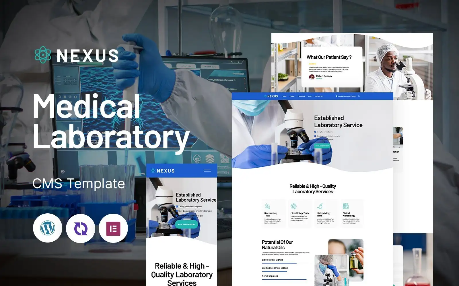 Nexus – Medical Laboratory Multipurpose Responsive WordPress Theme