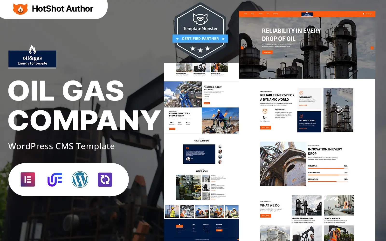 Oil & Gas – Petroleum & Natural Gas Company WordPress Responsive Theme WordPress Theme