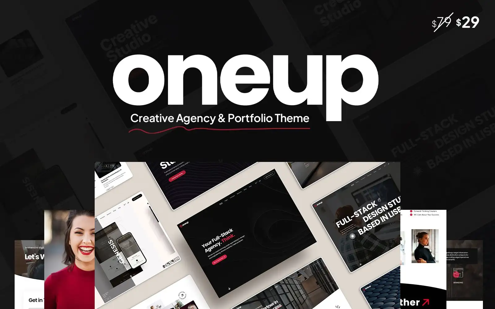 Oneup – Modern Agency & Portfolio WordPress Theme