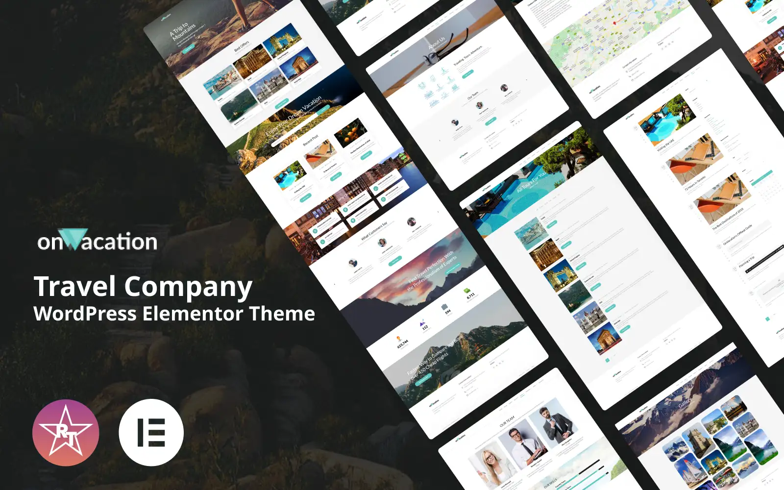 OnVacation – Travel Company WordPress Elementor Theme WordPress Theme