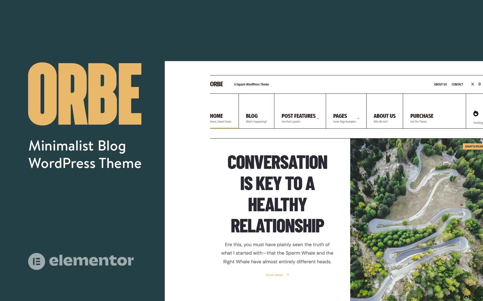 Orbe – Fresh Old-School Minimalist WordPress Blog Theme WordPress Theme