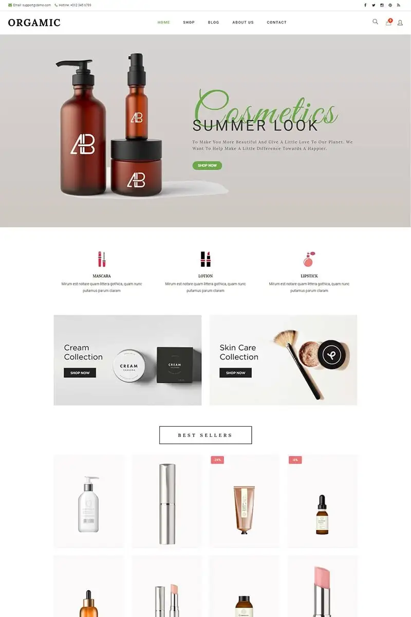 Orgamic – Organic Beauty Store & Natural Cosmetics WooCommerce Theme