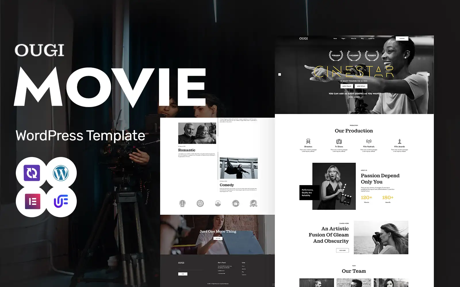 OUGI – Cinema And Director Portfolio WordPress Elementor Theme WordPress Theme