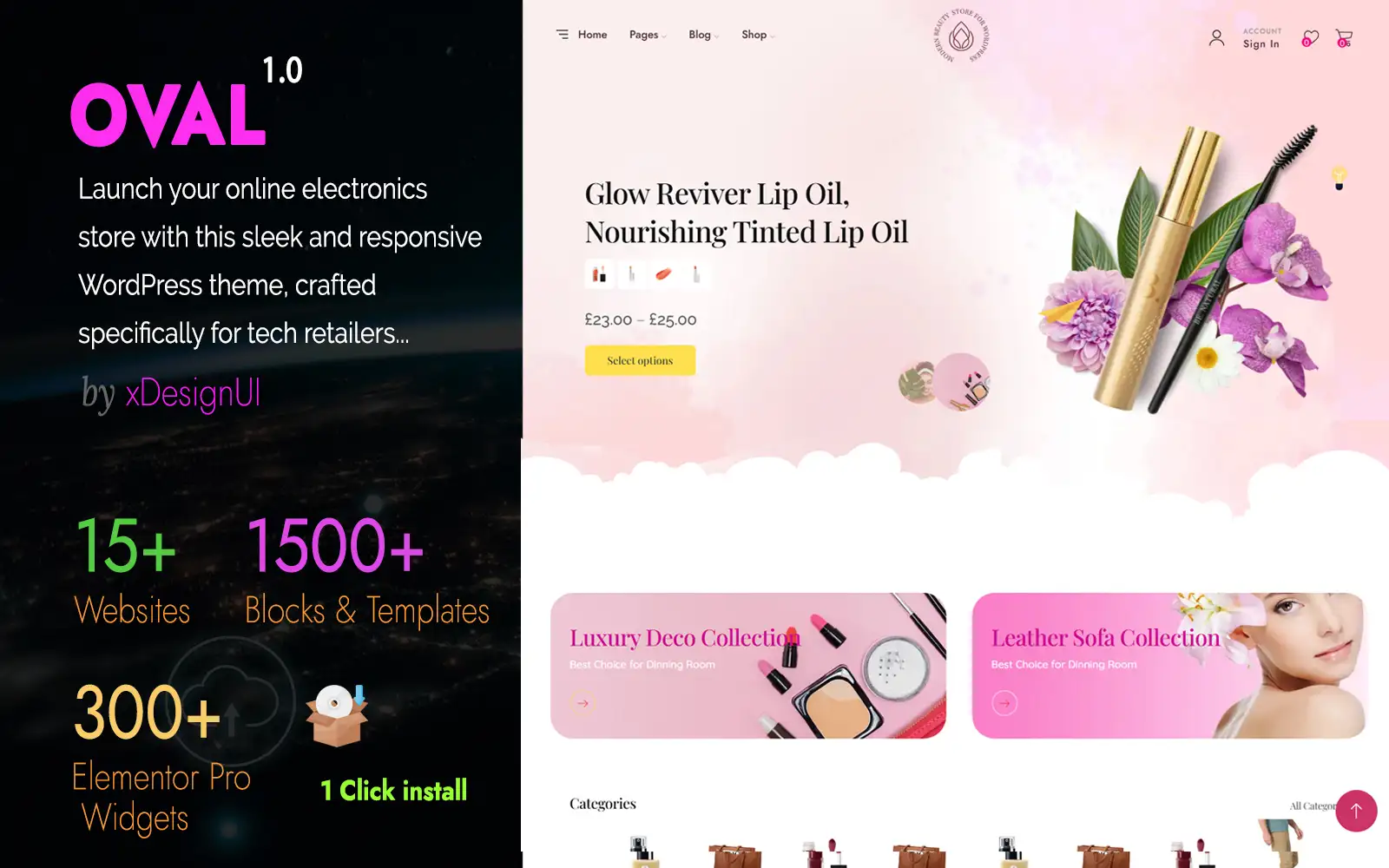 Oval – Modern Beauty Spa Store Woocommce WordPress Theme and Elementor Ready WooCommerce Theme