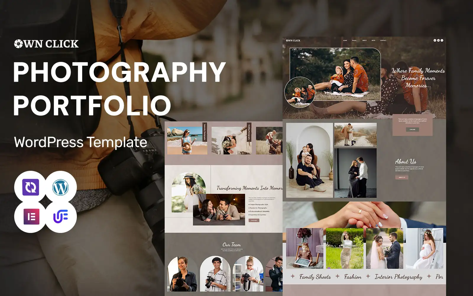 Own Click – Photography Portfolio WordPress Elementor Theme WordPress Theme