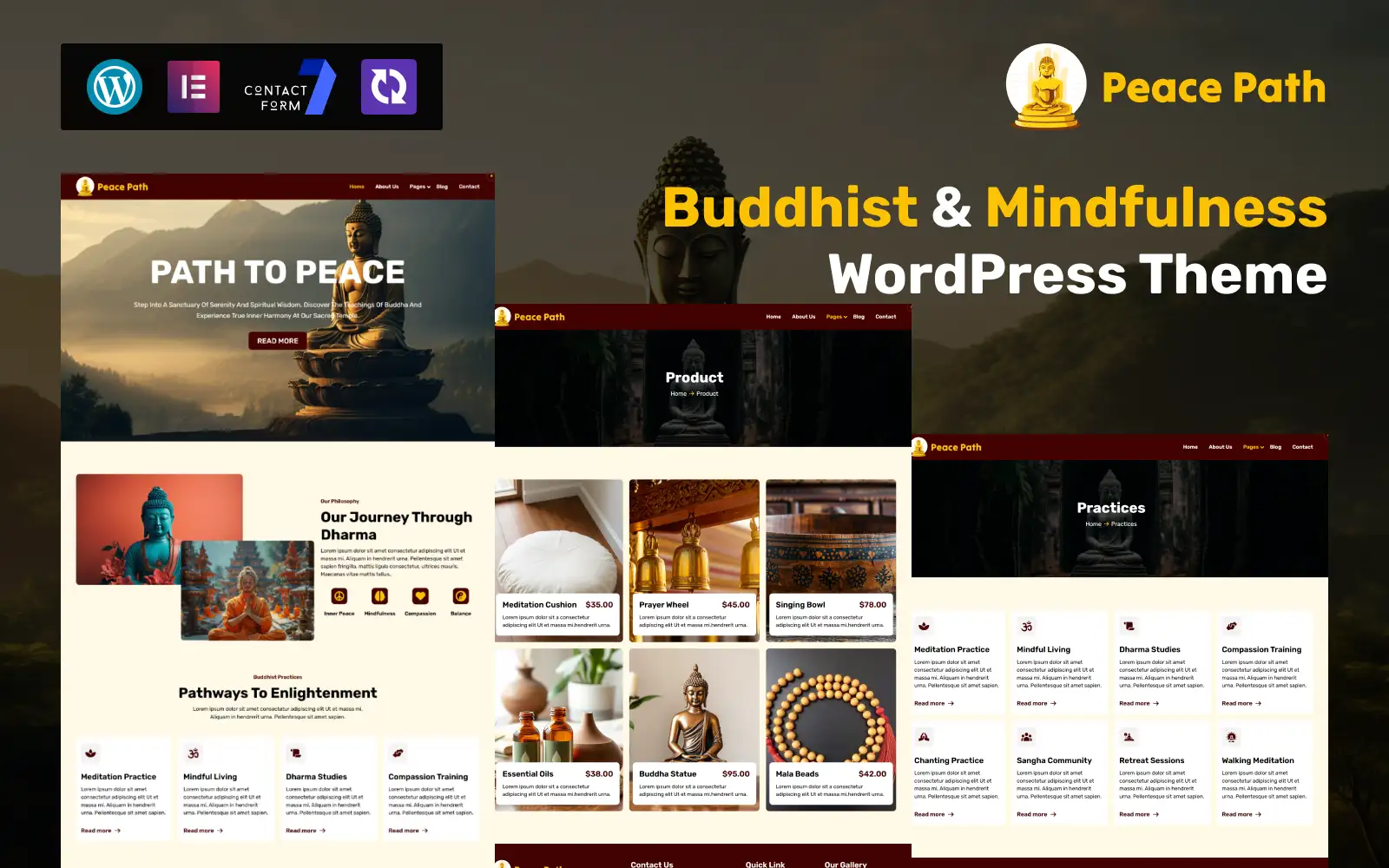 PeacePath – Buddhist & Mindfulness WordPress Theme
