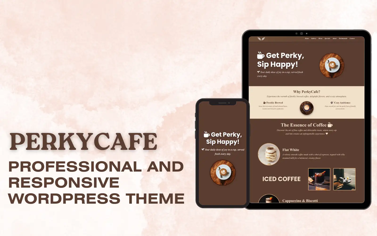 PerkyCafe: WordPress Theme for Coffee Shops and Cafés WordPress Theme