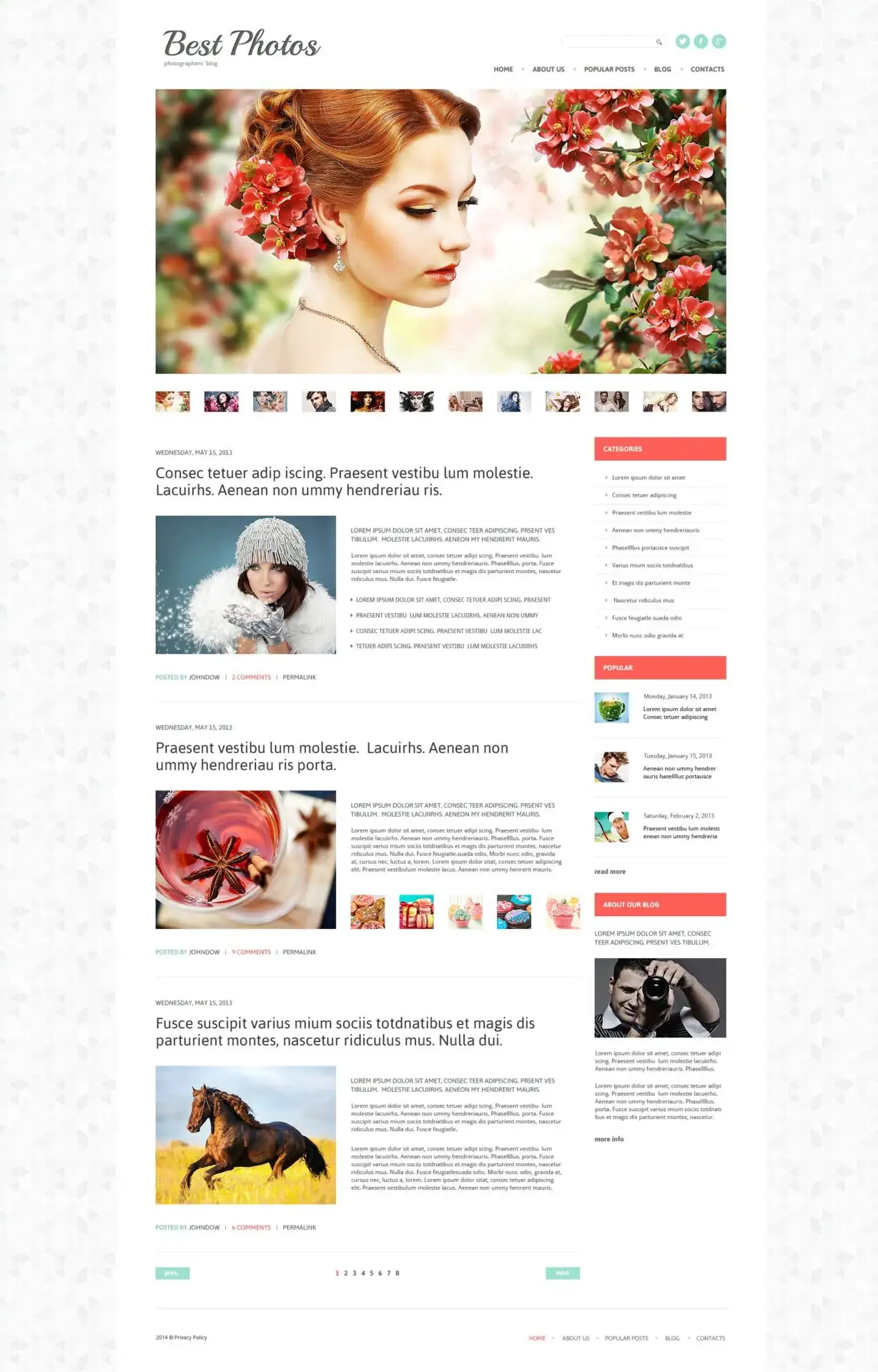 Photo Video Blog WordPress Theme