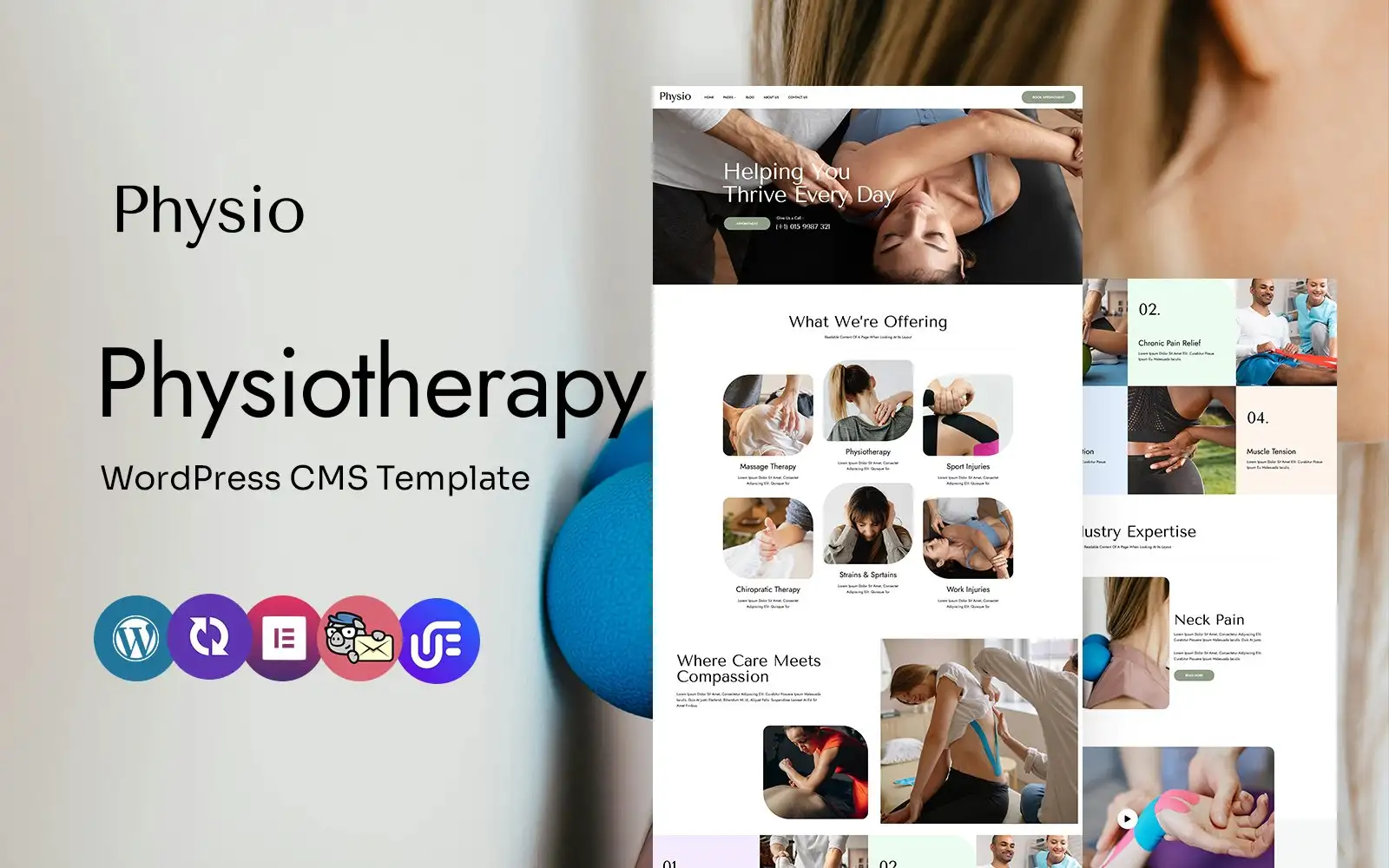 Physio – Physical Therapy and Physiotherapy Multipurpose WordPress Elementor Theme WordPress Theme