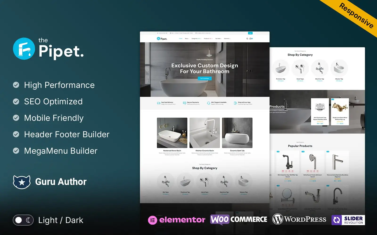 Pipet – Bathroom and Sanitary WordPress WooCommerce Theme