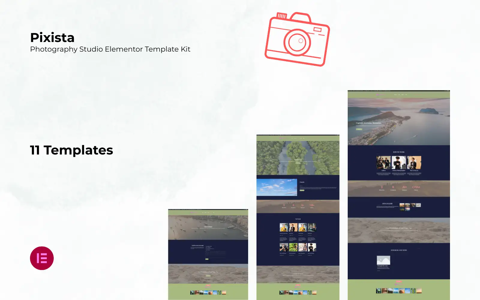 Pixista – Photography Studio Elementor Template Kit Elementor Kit