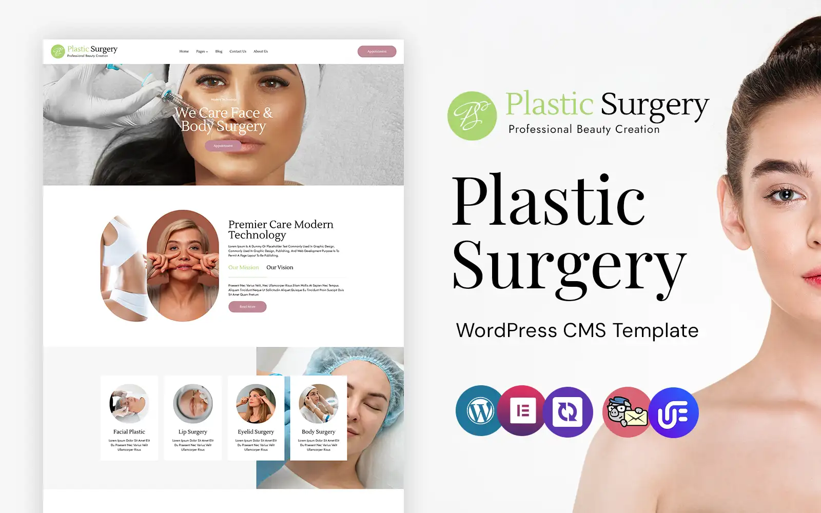 Plastic Surgery – Plastic Surgery And Aesthetic WordPress Elementor Theme WordPress Theme