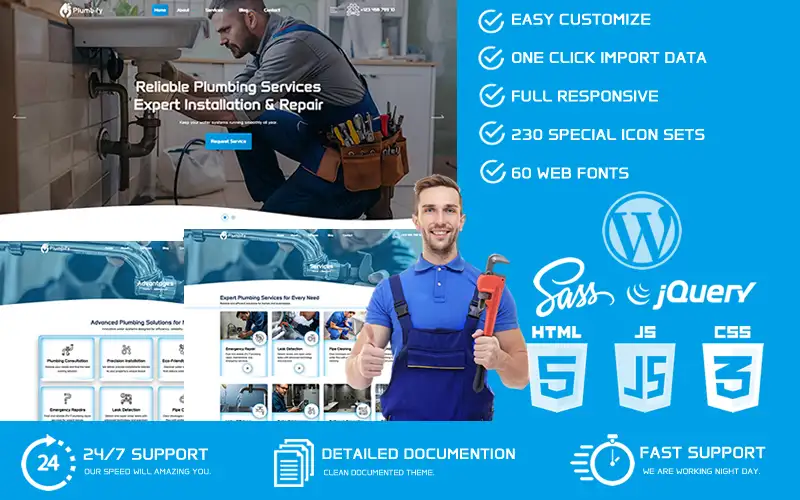 Plumbify – Plumbing Services WordPress Theme